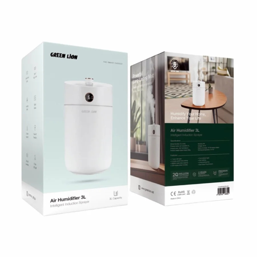 رطوبت ساز هوشمند گرین لاین Air Humidifier 3L Intelligent Induction Sprayer