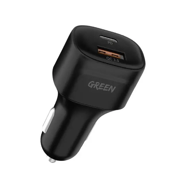 شارژر فندکی گرین لاین Dual Port Car Charger PD QC3 20W