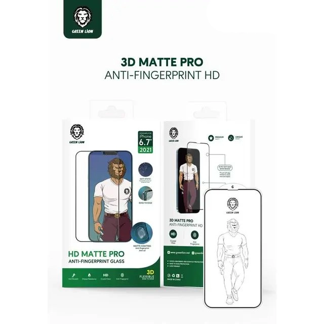 گلس مات ضد اثر انگشت آیفون گرین لاین HD Matte Pro