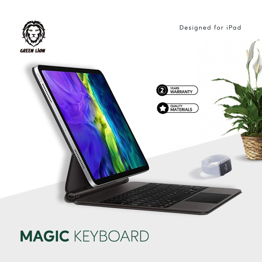 کیف کلاسوری کیبورد دار گرین لاین مدل Magic آیپد 12.9-inch