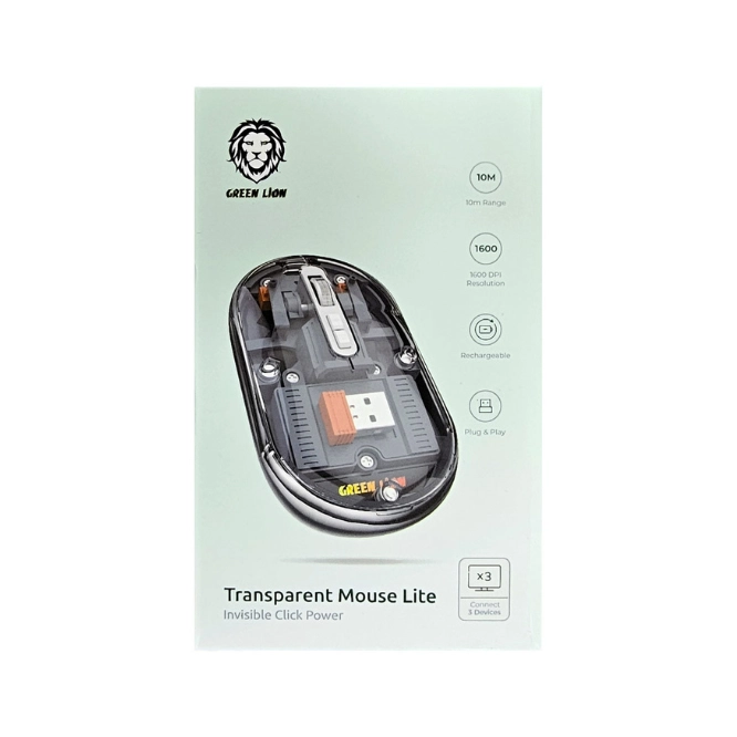 ماوس بی سیم گرین لاین مدل Transparent Mouse Lite