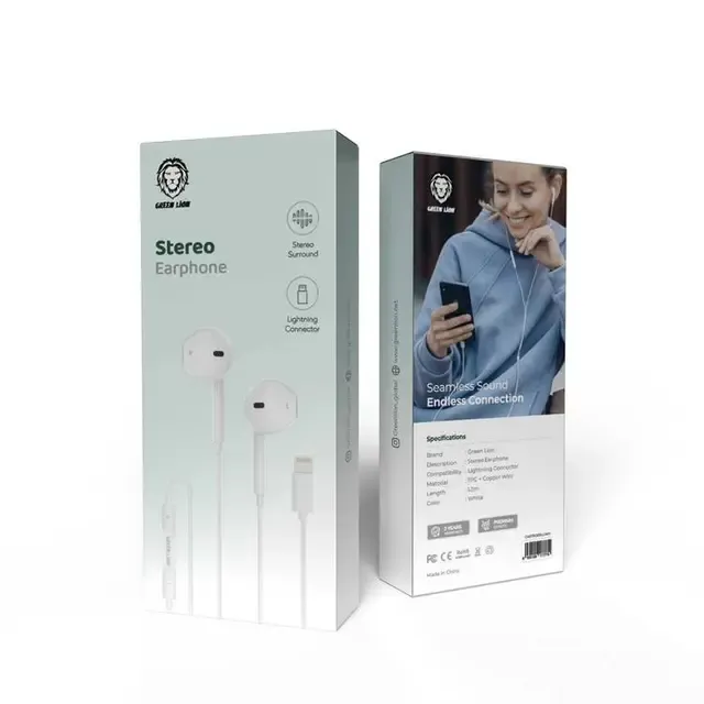 هدفون استریو لایتنینگ گرین لاین Stereo Earphones Lightning Connector