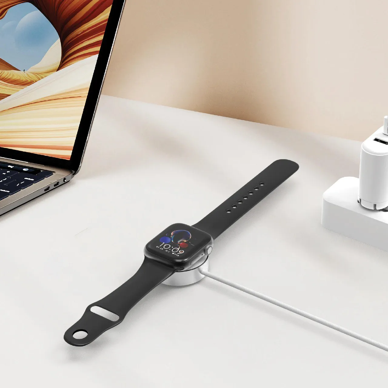 شارژر بی‌سیم گرین لاین مخصوص اپل واچ با پورت USB-C