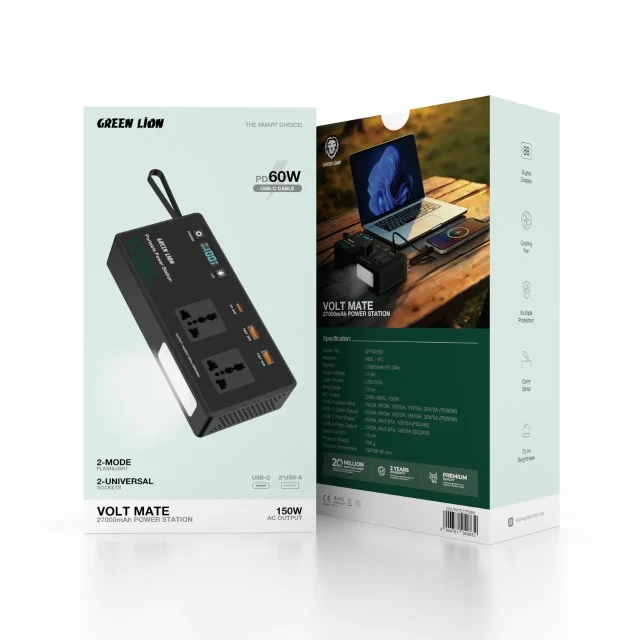 پاور استیشن ولت میت ۲۷۰۰۰ میلی‌آمپر گرین لاین Volt Mate 27000mAh Power Station