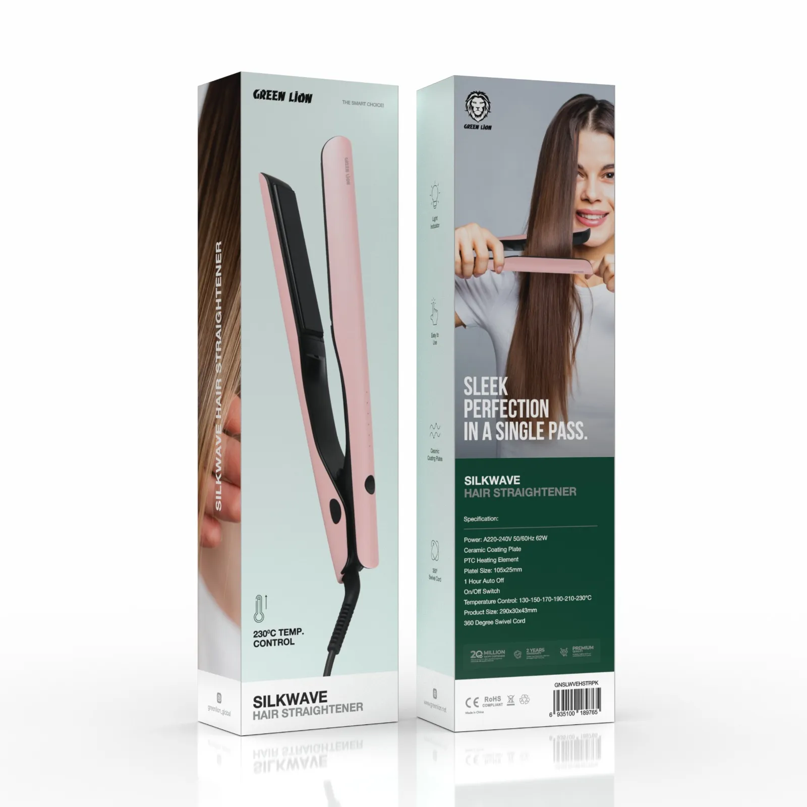 اتو مو گرین لاین مدل Silkwave Straightener