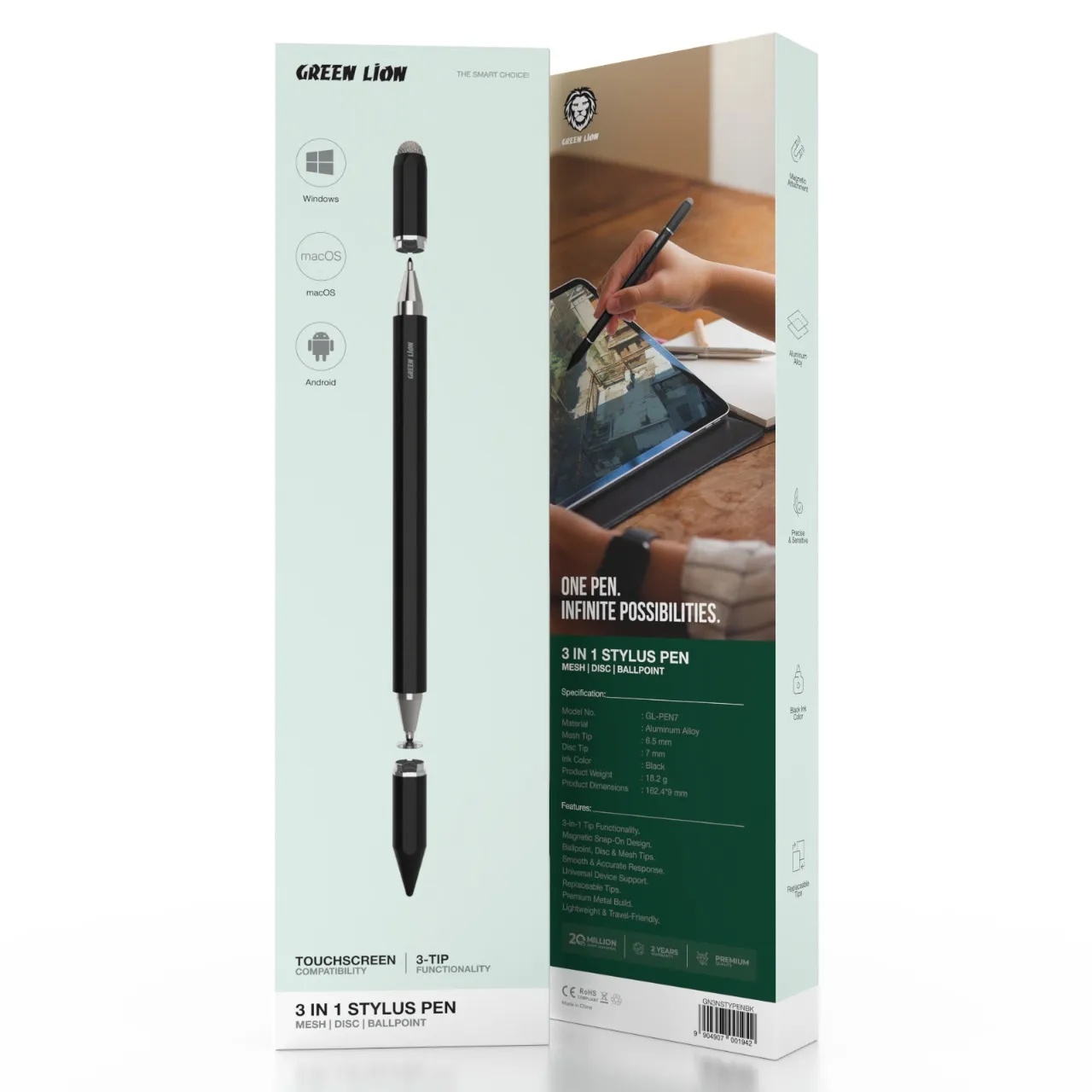 قلم سه کاره گرین لاین STYLUS Pen