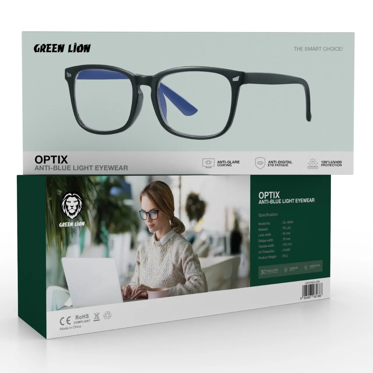 عینک محافظ نور آبی گرین لاین Optix