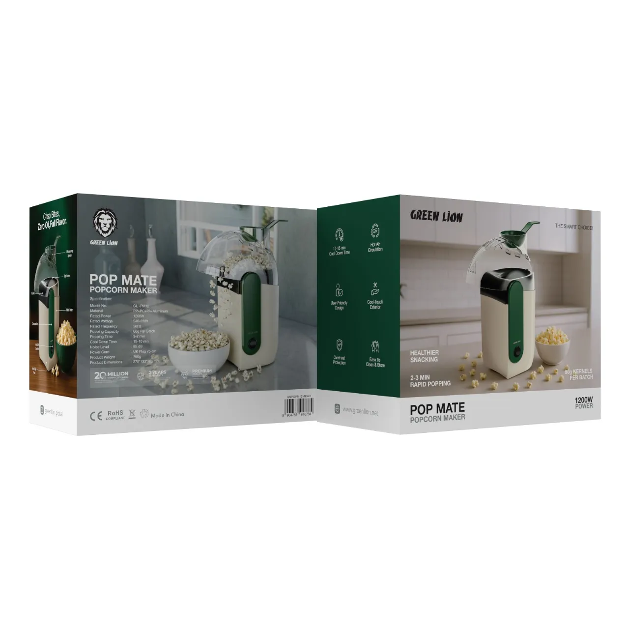 پاپ‌ کورن ساز گرین لاین Pop Mate 1200W