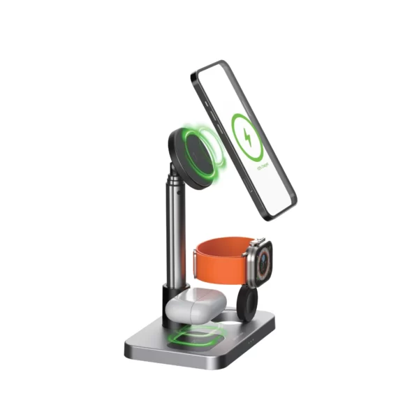 شارژر بی‌سیم تلسکوپی سه کاره گرین لاین