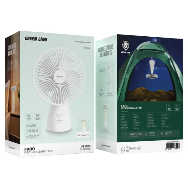 پنکه شارژی مدل Faro گرین لاین Faro Rechargeable Fan