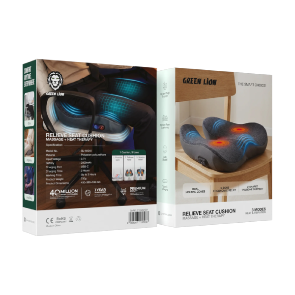 بالش نشیمن ماساژور دار گرمایشی گرین لاین Relieve Seat Cushion