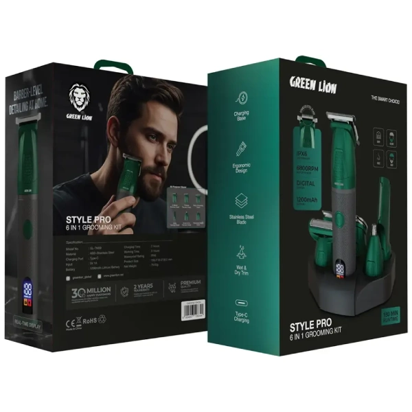 ست ماشین اصلاح و پیرایش ۶ در ۱ استایل پرو گرین لاین Style Pro 6-In-1 Grooming Kit