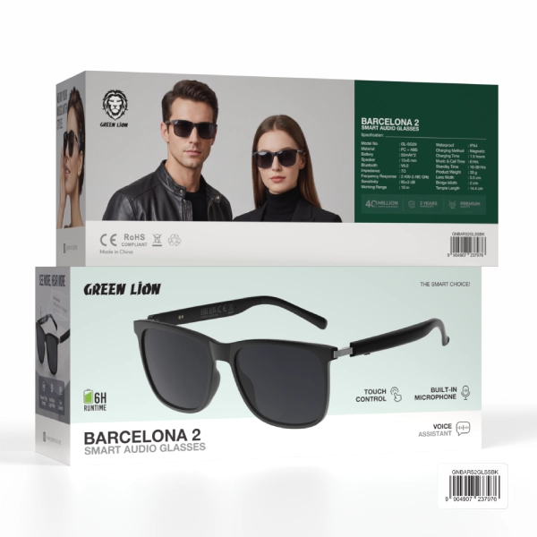 عینک هوشمند بارسلونا ۲ گرین لاین Barcelona 2 Smart Audio Glasses